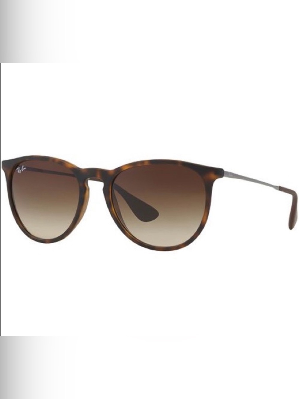 Ray-Ban Tortoiseshell Frame Erika Sunglasses with Brown Gradient Lenses and case